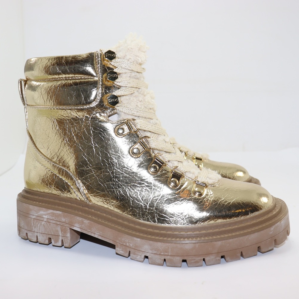 Circus by Sam Edelman Flora Boots 6.5 Gold Women Glam Winter